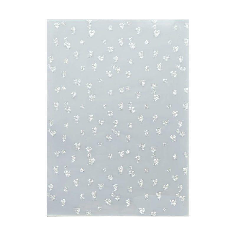 Poppy Crafts Emboss It Embossing Folder - Fine-Line Hearts