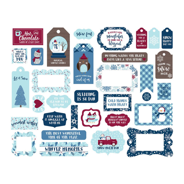 Echo Park Cardstock Ephemera Frames & Tags - My Favourite Winter