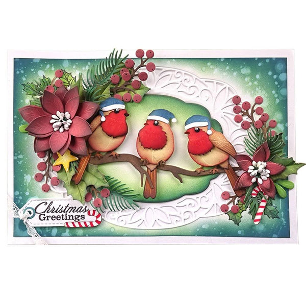 Elizabeth Craft Metal Die Festive Robin