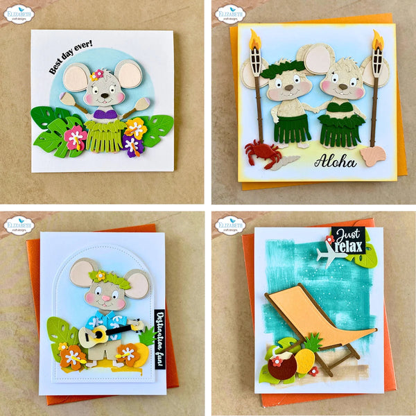Elizabeth Craft Designs Destination Fun Sentiments Clear Stamps