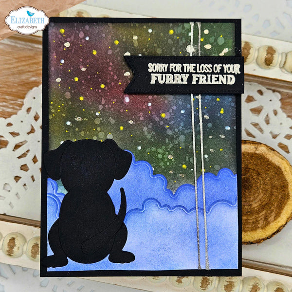 Elizabeth Craft Designs Dog Days Sentiments Clear Stamps