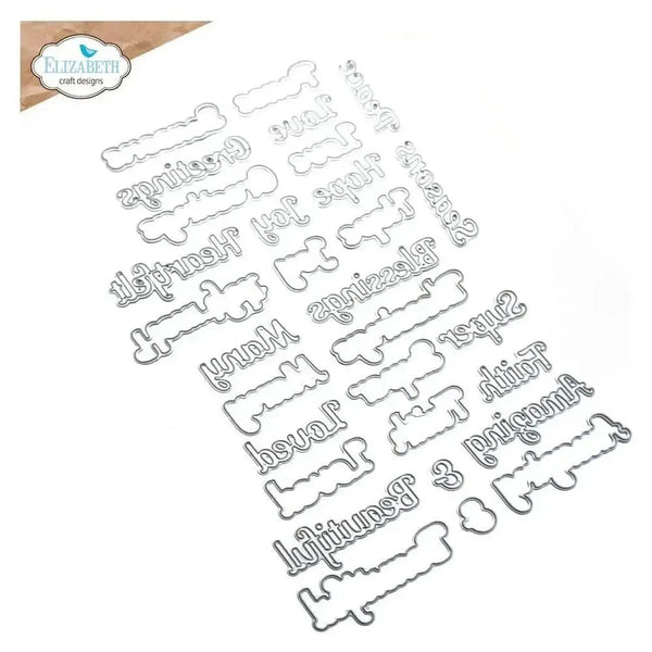 Elizabeth Craft Metal Die Everyday Words 4*