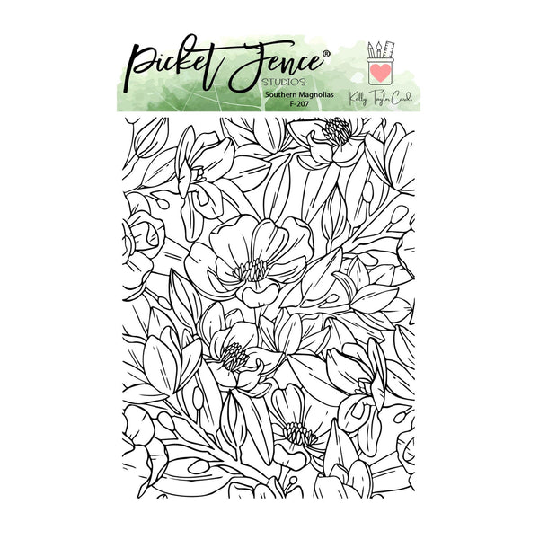 Picket Fence Studios Clear Stamp - Southern Magnolias