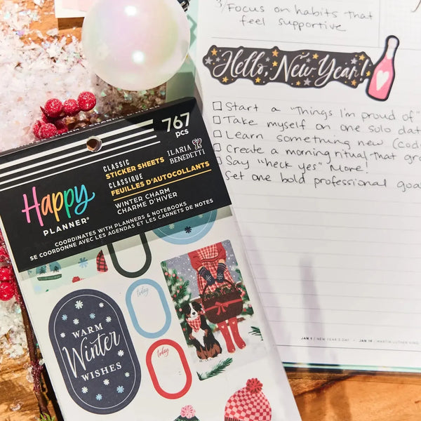 Happy Planner Big 30 Sheet Sticker Value Pack - Winter Charm Classic