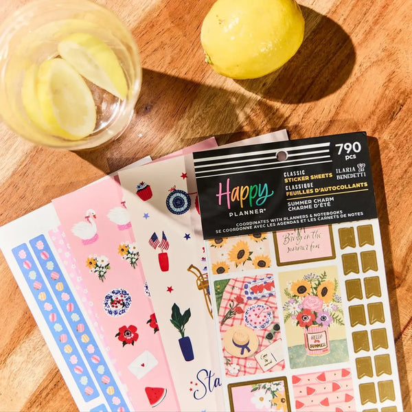 Happy Planner Big 30 Sheet Sticker Value Pack - Summer Charm Classic
