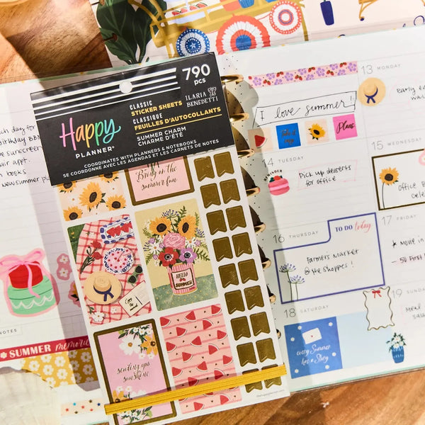 Happy Planner Big 30 Sheet Sticker Value Pack - Summer Charm Classic