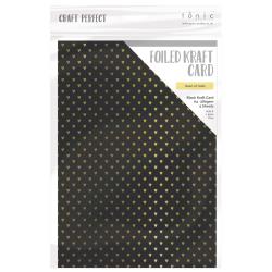 Craft Perfect Foiled Kraft Card A4 5/Pkg Heart Of Gold