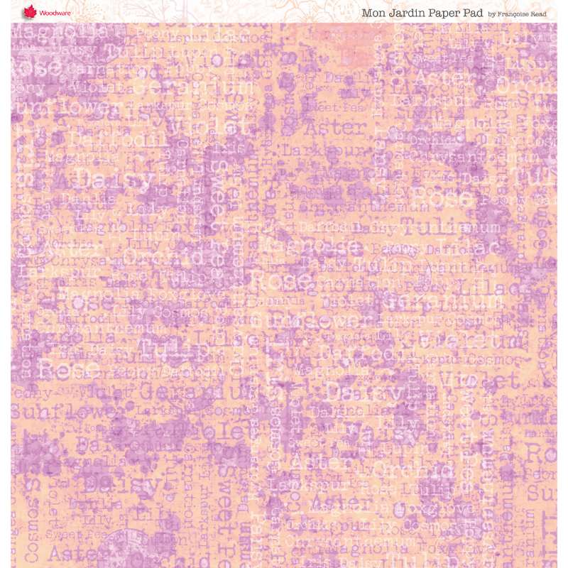 Woodware Double-Sided Paper Pad 8"x 8" 24/Pkg By Francoise Read - Mon Jardin*