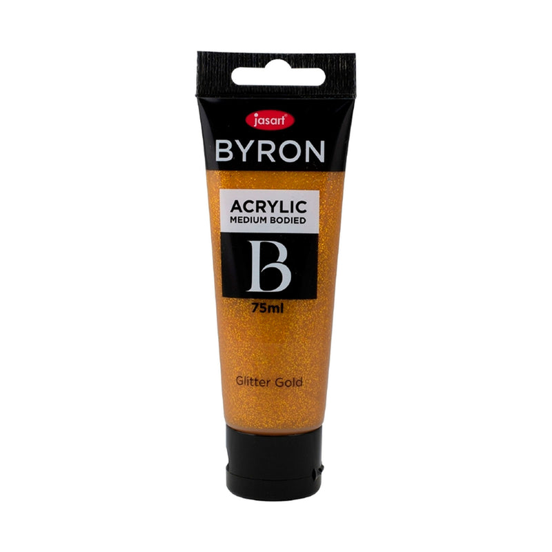 Jasart Byron Acrylic Paint 75ml  - Glitter Gold