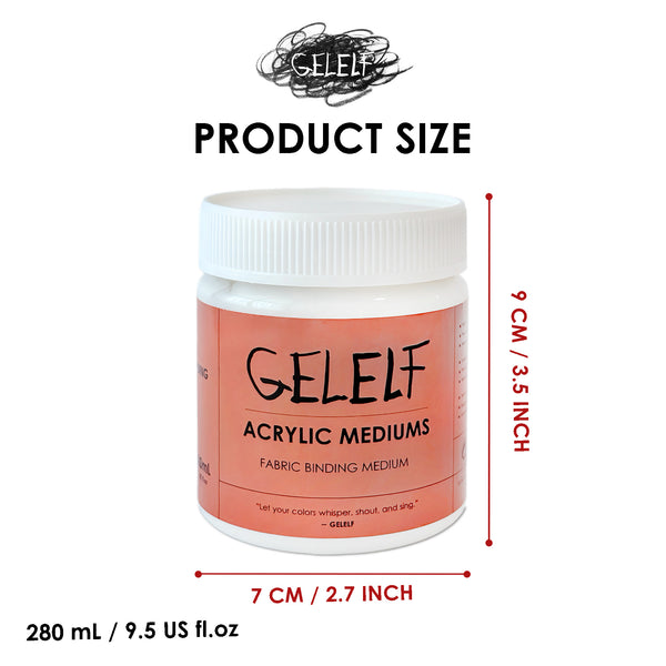Gelelf Acrylic Medium 280ml - Fabric Binding
