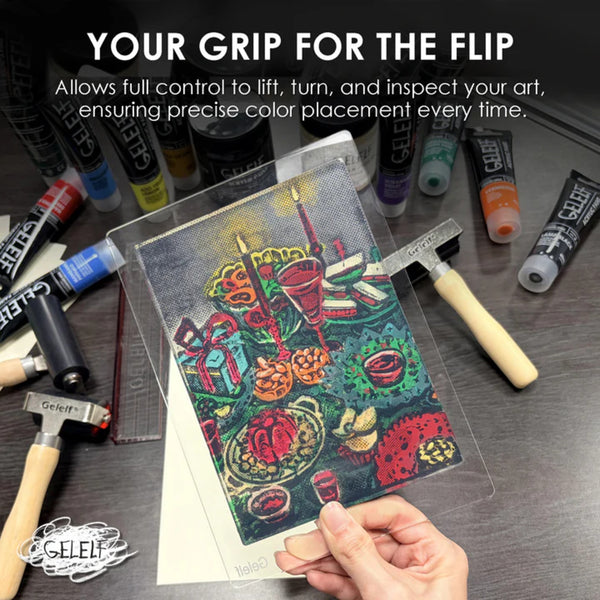 Gelelf Gel Printing Plate + Handle Kit 5"x 7"