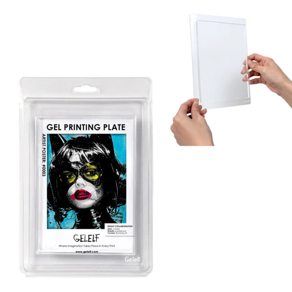 Gelelf Gel Printing Plate + Handle Kit 8"x 10"