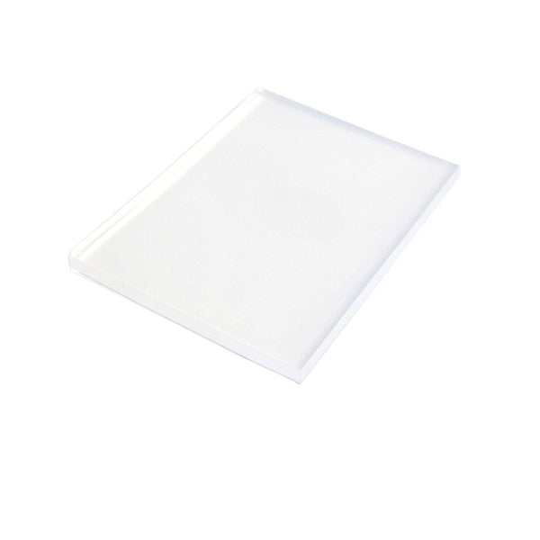 Clear plastic sheet on a white background