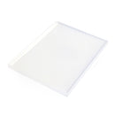 White rectangular object on a white background