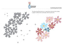 Blooming Mood stencil with floral patterns on a white background