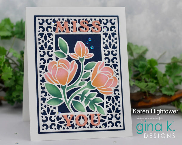 Gina K Designs Stencil and Die Set Bundle - Mini Magnolias
