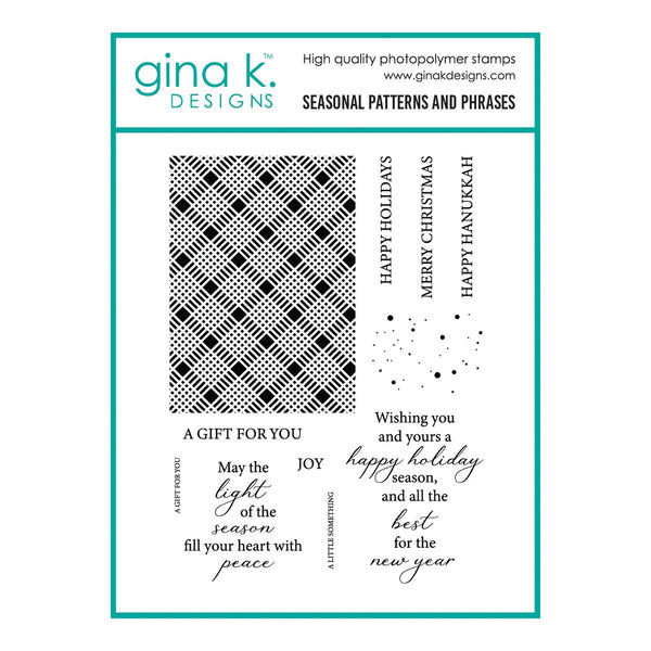 Gina K Designs Clear Stamps - Seasonal Patterns and Phrases
