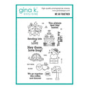 Gina K Designs stamp set with various illustrations and text on a white background