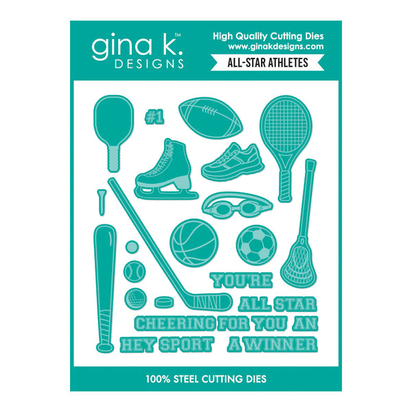 gina k. Designs All-Star Athletes cutting dies set on a white background