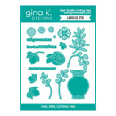 gina k. Designs cutting dies set with decorative elements on a white background