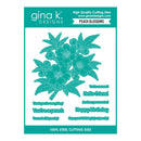 gina k. Designs peach blossoms cutting die set on a white background