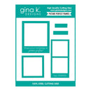 gina k. Designs Picture Perfect Frames cutting dies packaging on a white background