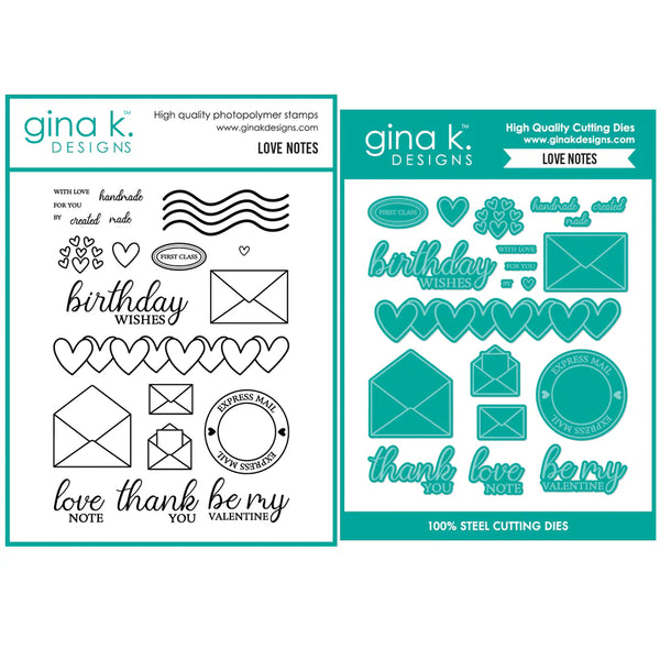 Gina K Designs Die Set - Love Notes