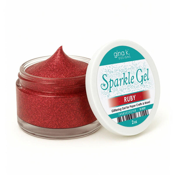 Gina K Designs Sparkle Gel - Ruby 2oz