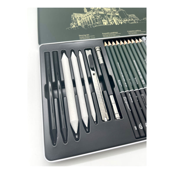 Giorgione 27-Piece Sketching Art Set - Professional Drawing Kit