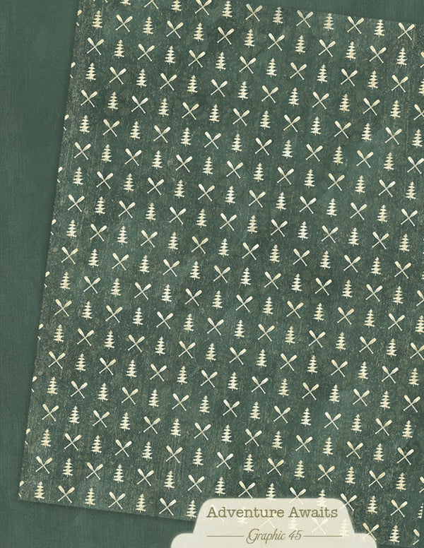 Graphic 45 Patterns & Solids Collection Pack 8.5"x 11" - Adventure Awaits