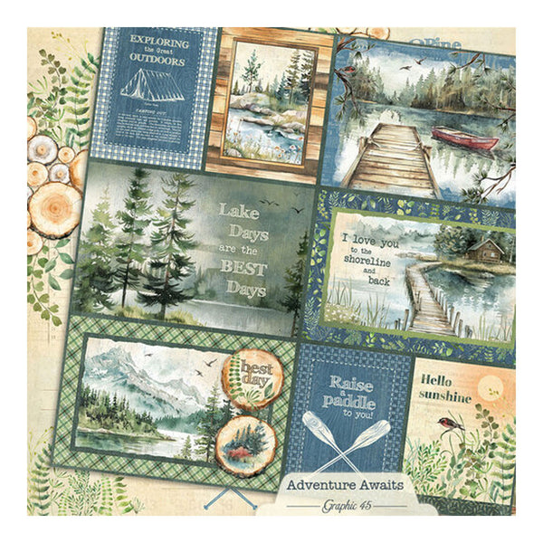 Collection of nature-themed cards with scenic illustrations and text.