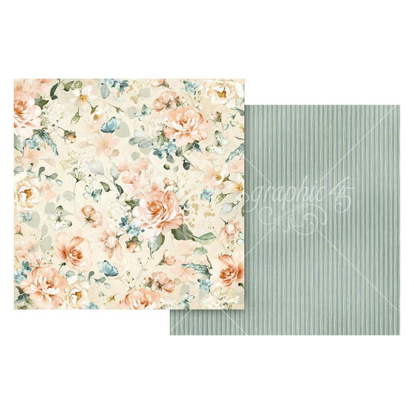 Graphic 45 Always & Forever Double-Sided Cardstock 12"x 12" - Simply Divine