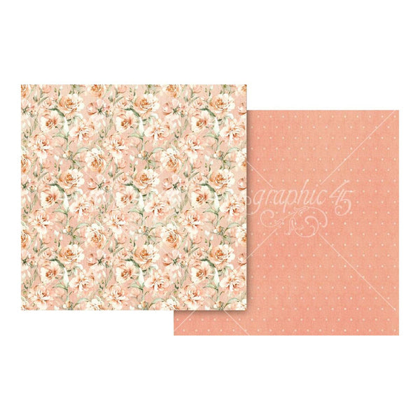 Graphic 45 Always & Forever Double-Sided Cardstock 12"x 12" - Timeless Floral