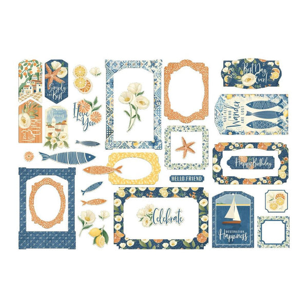 Graphic 45 Chipboard Die-Cuts - Tags & Frames, Scenic Route