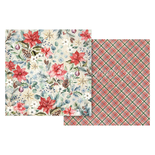 Graphic 45 Deck The Halls Double-Sided Cardstock 12"x 12" - Mistletoe Kisses