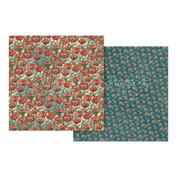 Graphic 45 Wonder Of OZ Double-Sided Cardstock 12"x 12" - Field Of Poppies