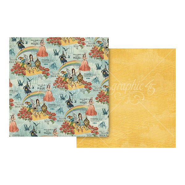 Graphic 45 Wonder Of Oz Double-Sided Cardstock 12"x 12" - Never Doubt Your Magic