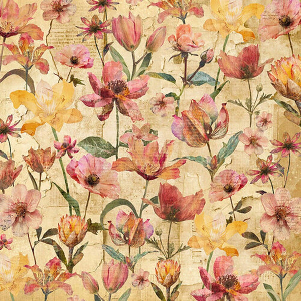 Graphic 45 Journaling Through Time Double-Sided Cardstock 12"x 12" - Wild Flowers