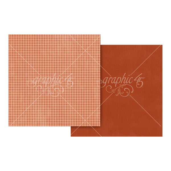 Graphic 45 Wonder Of Oz Pattern & Solid Cardstock 12''x 12'' - Poppy Red