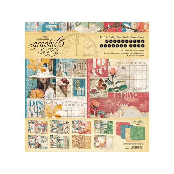 Graphic 45 Journaling Through Time Collection Pack 12"√ó12"