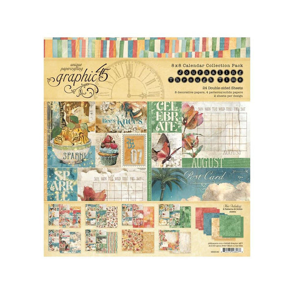 Graphic 45 Journaling Through Time Collection Pack 8"√ó8"