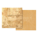 Graphic 45 Journaling Through Time Pattern & Solid Cardstock 12"x 12" - Goldenrod Gold