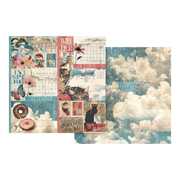 Graphic 45 Journaling Through Time Double-Sided Cardstock 12"x 12" - September & October