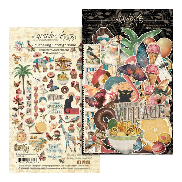 Graphic 45 Journaling Through Time Ephemera Set