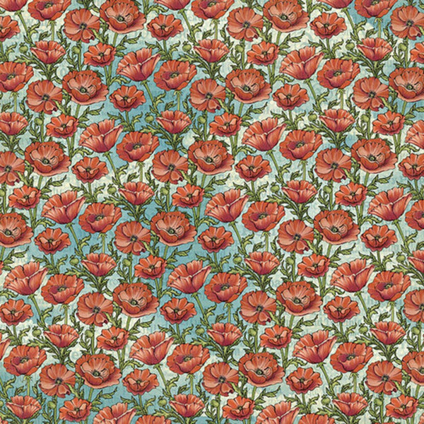 Graphic 45 Wonder Of OZ Double-Sided Cardstock 12"x 12" - Field Of Poppies