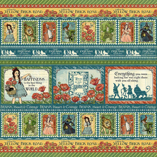 Graphic 45 Wonder Of Oz Double-Sided Cardstock 12"x 12" - Good Friends