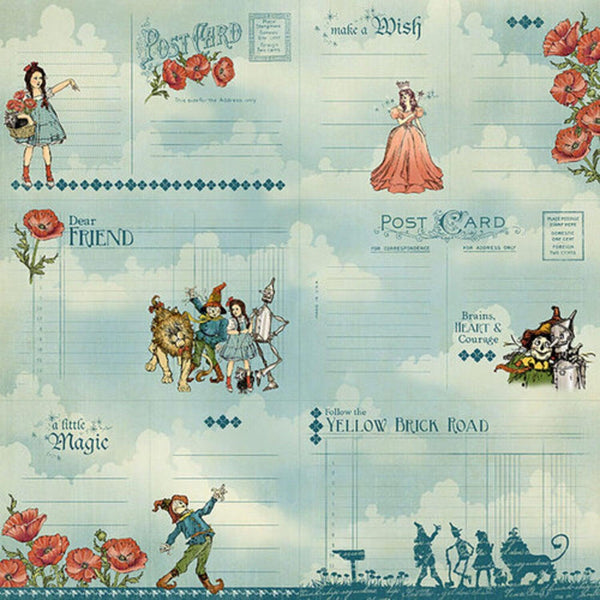 Graphic 45 Wonder of Oz Double-Sided Cardstock 12"x 12" - Over the Rainbow