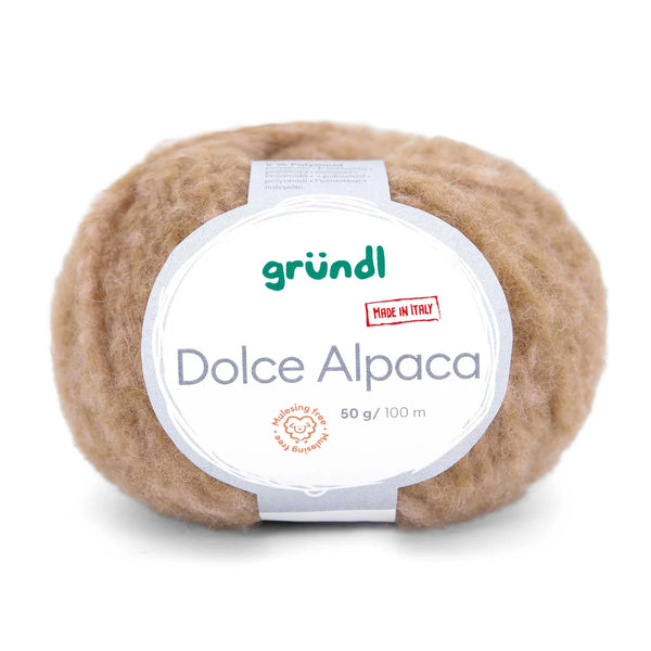 Gr√ºndl Dolce Alpaca Yarn - Hellbraun