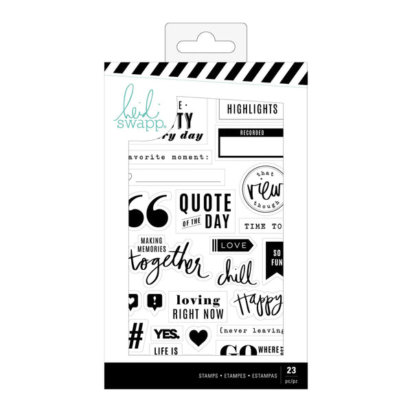 Heidi Swapp Colour Fresh Clear Stamps - Words & Icons 23pc*