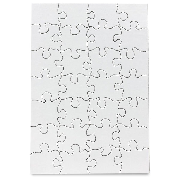 Hygloss Compoz-A-Puzzle Blank Jigsaw Puzzle 5.5"X8" 24/Pkg 28 Pieces